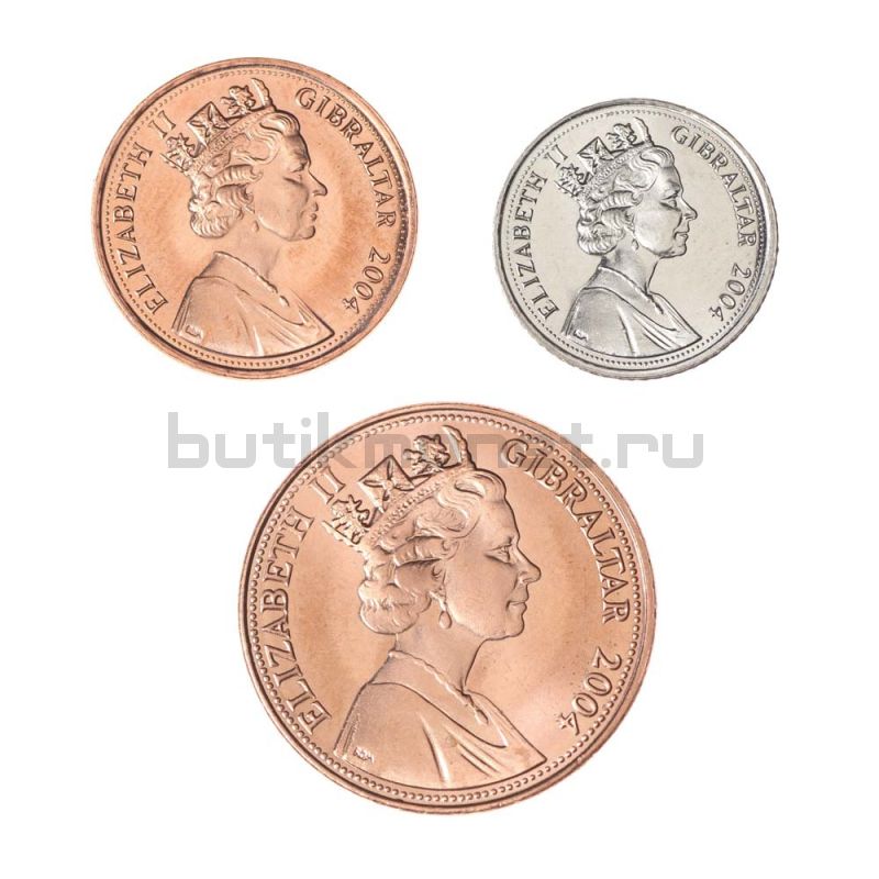Набор монет 2004 Гибралтар 300 лет захвату Гибралтара (3 штуки)