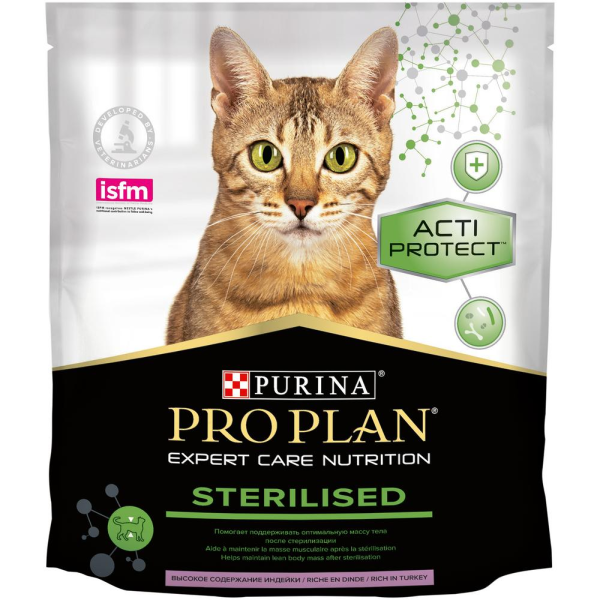 Корм для стерилизованных кошек Pro Plan Sterilised Acti-Protect с индейкой 1.5 кг