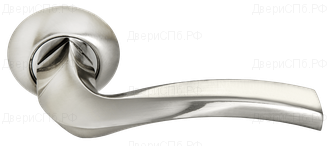 Дверные ручки Rucetti RAP 20 SN/CP Цвет - белый никель/хром
