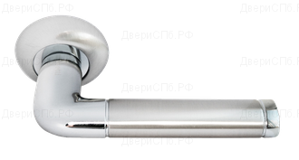 Дверные ручки Rucetti RAP 2 SN/CP Цвет - Белый никель/хром