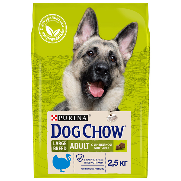 Корм сухой Purina Dog Chow Adult Large Breed для собак крупных пород с птицей 2.5 кг