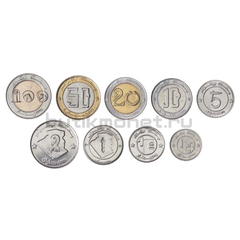 Набор монет 1992-2019 Алжир (9 штук)