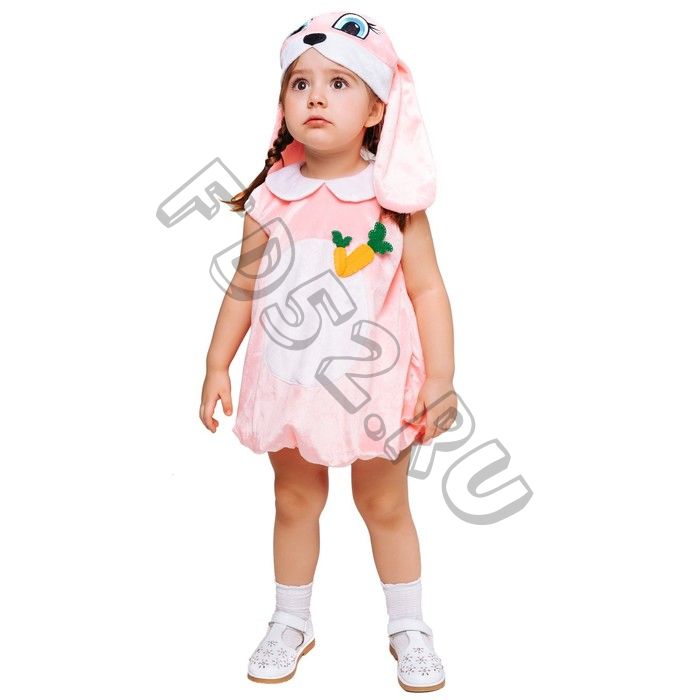 Карнавальный костюм «Зайка», платье, шапка, размер 104-52