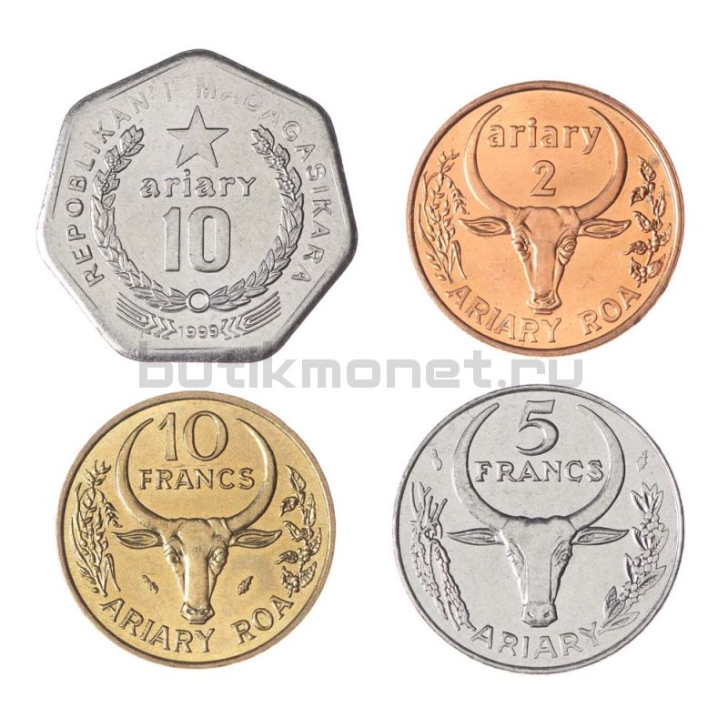 Набор монет 1984-2003 Мадагаскар (4 штуки)