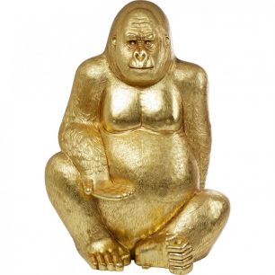 Фигура декоративная Gorilla, коллекция "Горилла" 130*180*100, Стекловолокно, Золотой