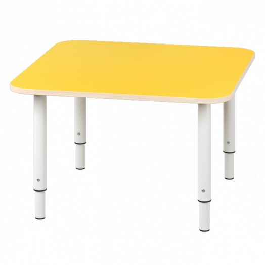 РСН-0015-05 Стол квадратный регулируемый Цвет: Жёлтый 700х700x460/580мм