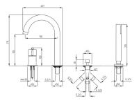 Смеситель термостатический для ванны Migliore Fortis ML.FRT-5258 схема 2