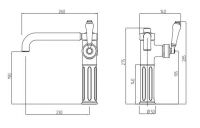 Однорычажный смеситель для кухонной мойки Migliore Ermitage 25006 схема 2