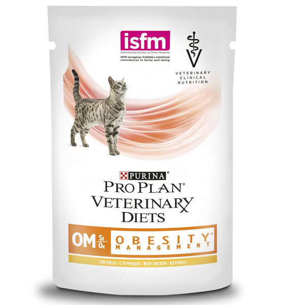 Влажный корм для кошек Pro Plan Veterinary Diets для снижения избыточной массы тела, с курицей
