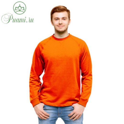 Толстовка мужская, размер 46, цвет оранжевый