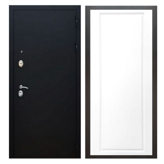 Дверь входная металлическая Армада H5 Черный муар ФЛ-119 Белый Софт