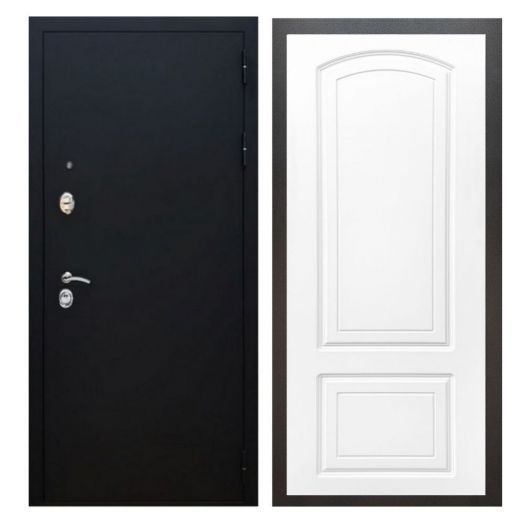 Дверь входная металлическая Армада H5 Черный муар ФЛ-138 Белый Софт