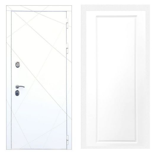 Дверь входная металлическая Армада H13 Белая шагрень ФЛ-119 Белый Софт