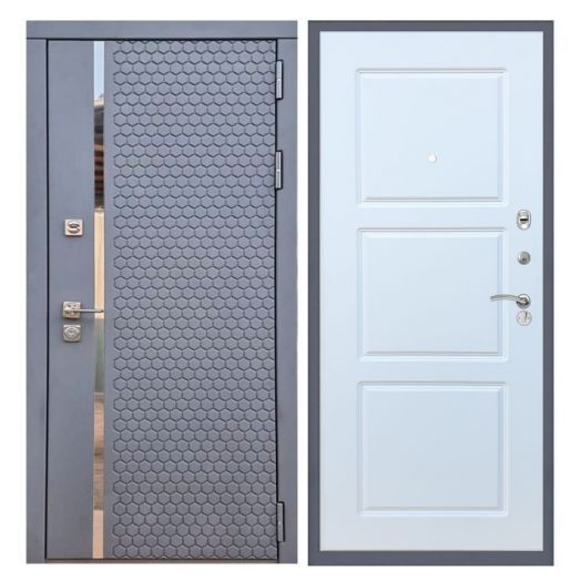 Дверь входная металлическая Армада H24 Силк Титан ФЛ-3 Белый Софт