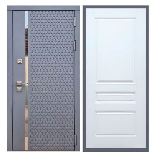 Дверь входная металлическая Армада H24 Силк Титан ФЛ-243 Белый Софт