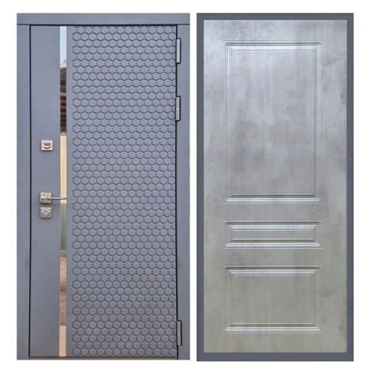 Дверь входная металлическая Армада H24 Силк Титан ФЛ-243 Бетон Светлый