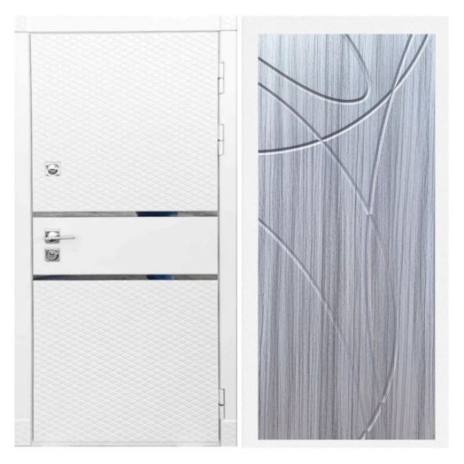 Дверь входная металлическая Армада H15 Белый Софт ФЛ-247 Сандал Серый