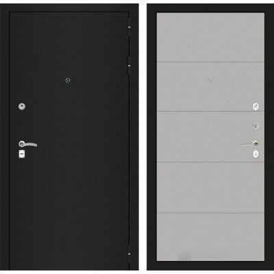 Дверь Входная Металлическая Лабиринт CLASSIC шагрень черная 13 Грей софт