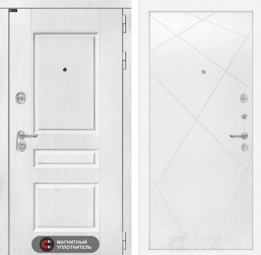 Дверь Входная Металлическая Лабиринт VERSAL 24 Белый софт