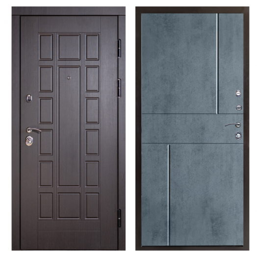 Входная Металлическая Дверь Термодор Termo-door (T.DOOR)  Виргиния венге Горизонт бетон темный