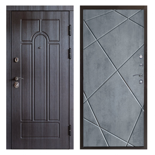 Входная Металлическая Дверь Термодор Termo-door (T.DOOR)  Модена венге Лучи бетон темный