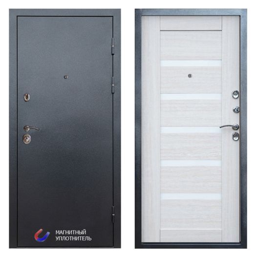 Входная Металлическая Дверь Термодор Termo-door (T.DOOR) Техно Графит Царга лиственница