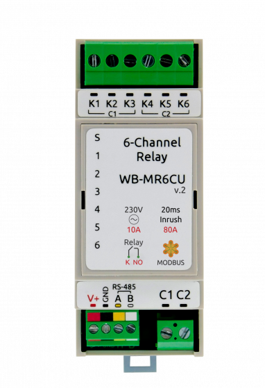 Модуль реле 6-канальный WB-MR6CU v.2