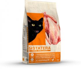 Сухой корм для стерилизованных кошек и кастрированных котов с курицей 12 кг