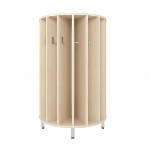 РСН-0233 Шкаф для полотенец напольный 10 местный круглый (640х640х1000 мм)