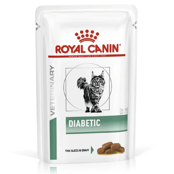 Влажный корм для кошек Royal Canin Diabetic при сахарном диабете профилактика избыточного веса кусочки в соусе