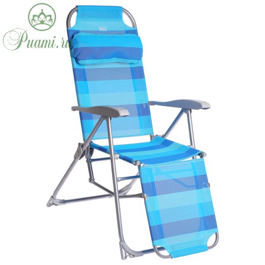 Кресло-шезлонг К3, 82 x 59 x 116 см, цвет синий