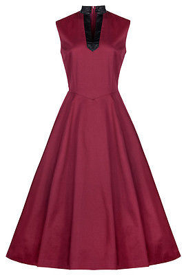 Вечернее платье в стиле ретро "Келли" цвета красное вино