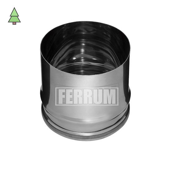 Заглушка с отверстием для сэндвич дымоходов Ferrum 0.5 мм; Диаметр: 100/200-200/280 мм