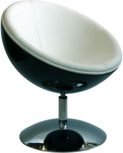Дизайнерское кресло Lotus (черное с белым) 636