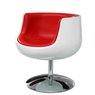 Барное кресло Cup Cognac А340-1 белое с красным