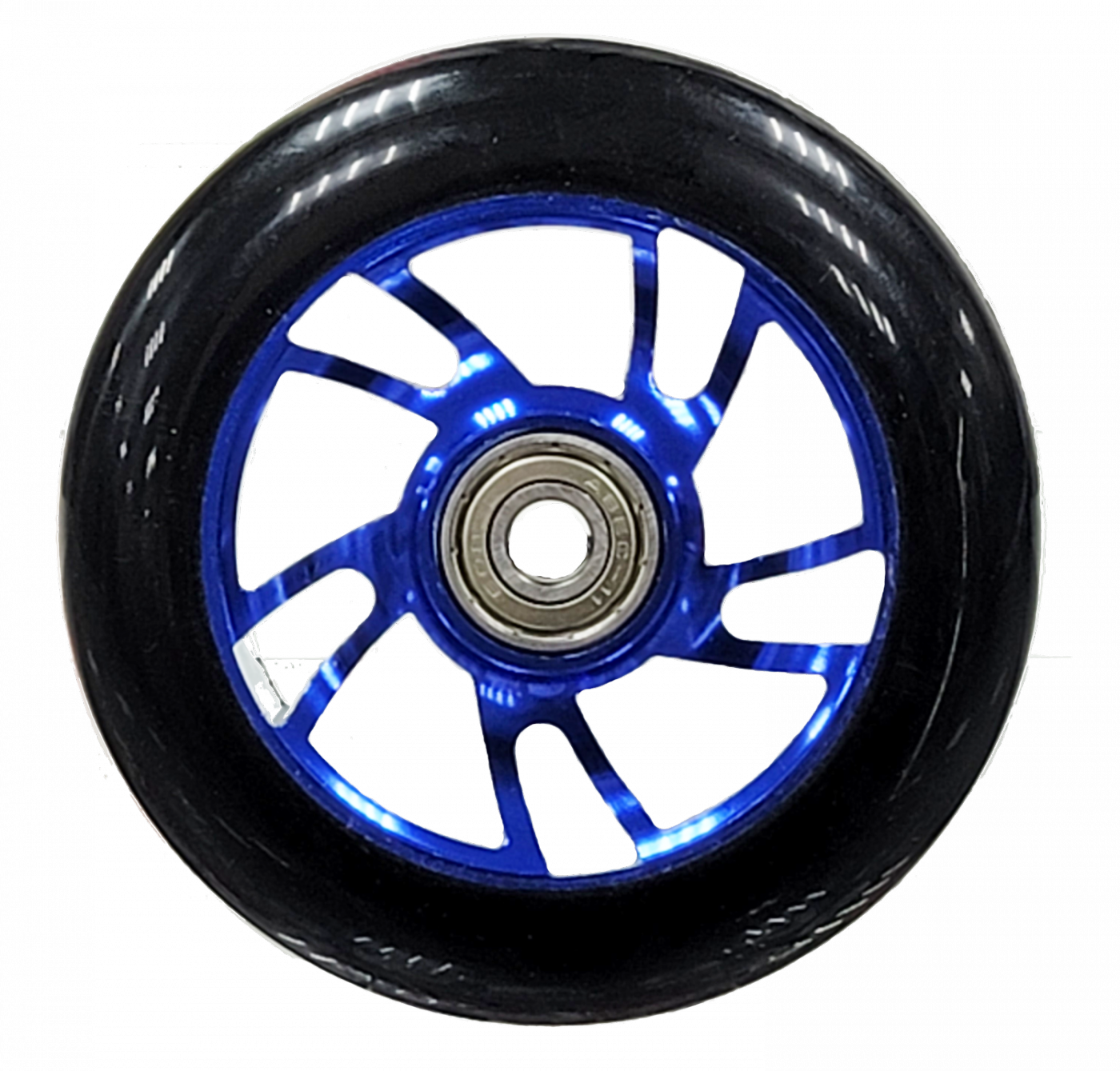 Колесо КМС 100х20 мм с алюминиевым диском, синий