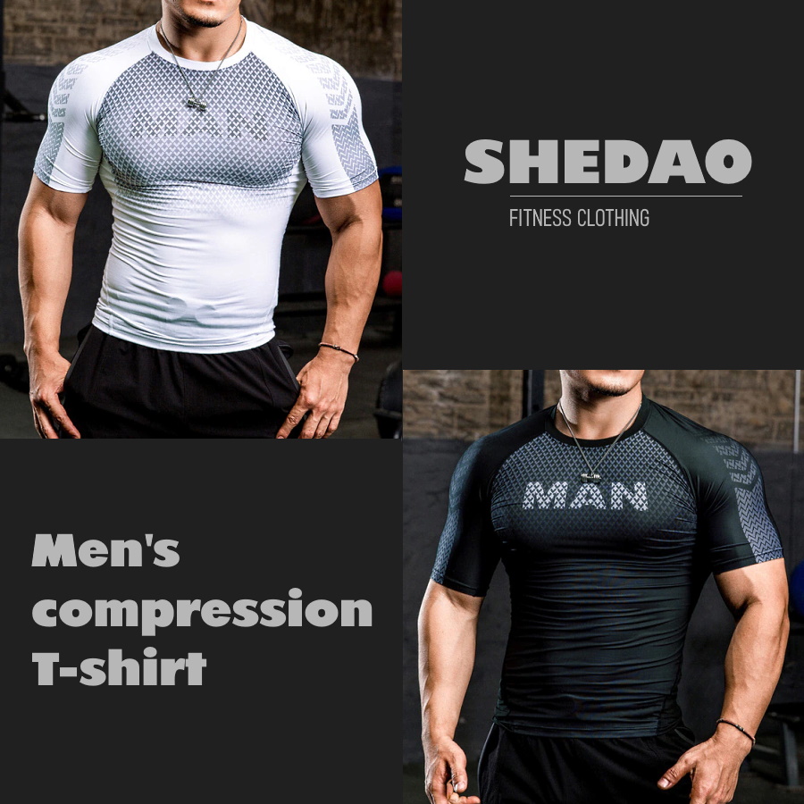 Тренинг футболка Shedao Man White-Black