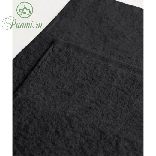 Салфетка махровая, размер 30х30 см, цвет темно-серый