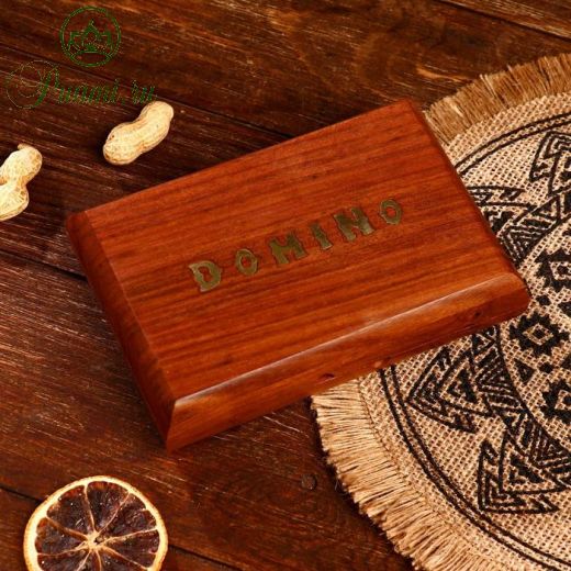 Настольная игра "Домино" дерево 16х10х5,4 см
