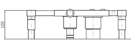 Внутренняя часть смесителя Zucchetti для ванны и душа R99695 схема 2