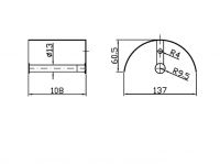 Подвесной держатель для туалетной бумаги Zucchetti Isybagno ZAC331 с крышкой схема 2