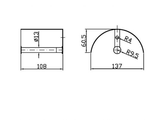 Подвесной держатель для туалетной бумаги Zucchetti Isybagno ZAC331 с крышкой схема 2