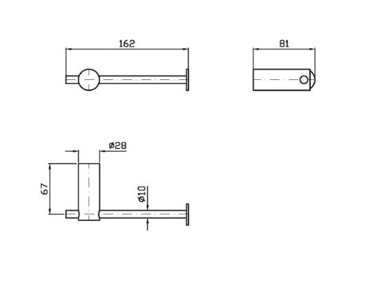 Подвесной держатель для туалетной бумаги Zucchetti Helm ZAD830.X схема 2