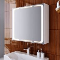 Зеркало-шкаф с подсветкой Aqwella Милан 100х70 схема 3