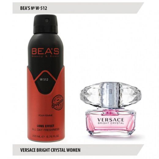 Дезодорант BEA'S W 512 - Versace Bright Crystal For Women  200мл