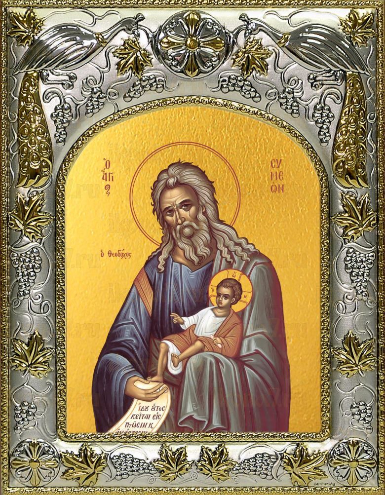 Икона Симеон (Семён) Богоприимец  (14х18)