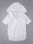Рубашка-туника детская пляжная с манжетом, белый