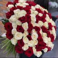 Розы Красные и Белые (60 см)