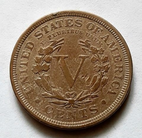 5 центов 1899 США Редкий год AUNC- XF