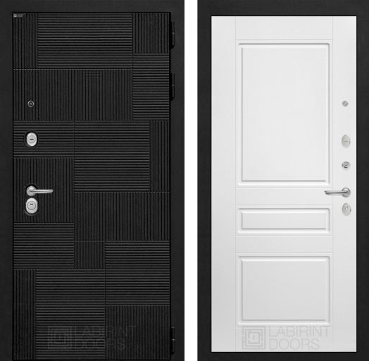 Дверь Входная Лабиринт (LABIRINT) PAZL 03 - Белый софт